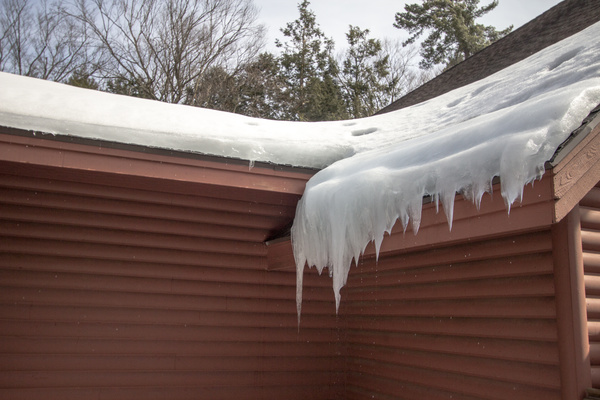 snow on rooftop