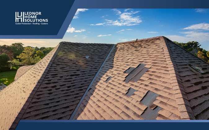 shingles missing on a roof
