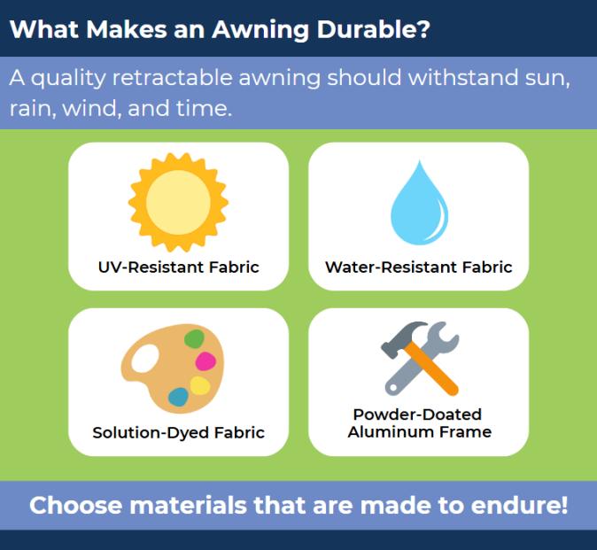four factors that make an awning durable