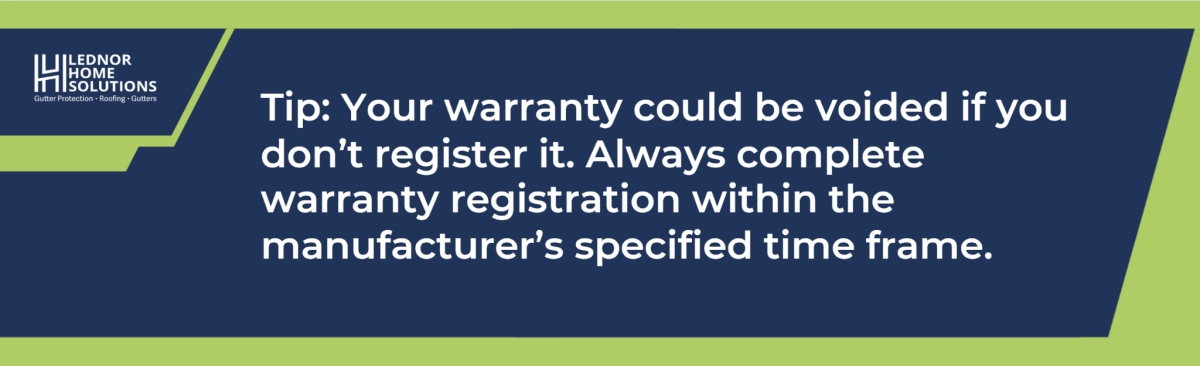 Tip: Register warranty to avoid voiding it.
